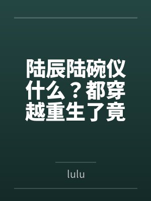 陆辰陆碗仪什么？都穿越重生了竟然还要搞NRT
