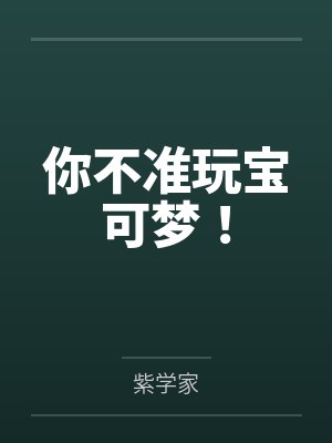 你不准玩宝可梦! 你不准玩宝可梦!